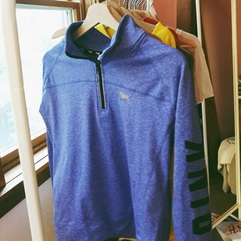 PINK purple athletic quarter zip